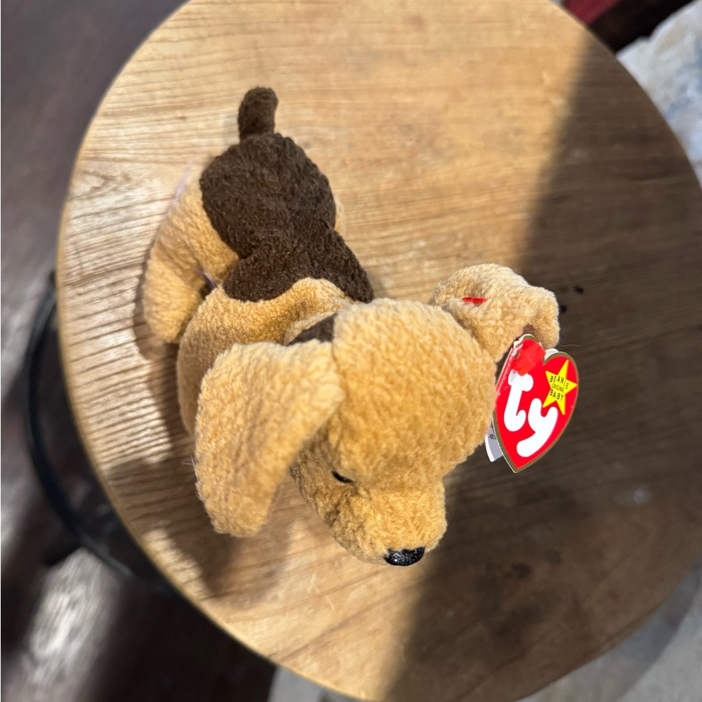 Ty Original Beanie Baby TUFFY Brown Dog Plush